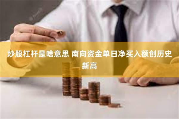 炒股杠杆是啥意思 南向资金单日净买入额创历史新高