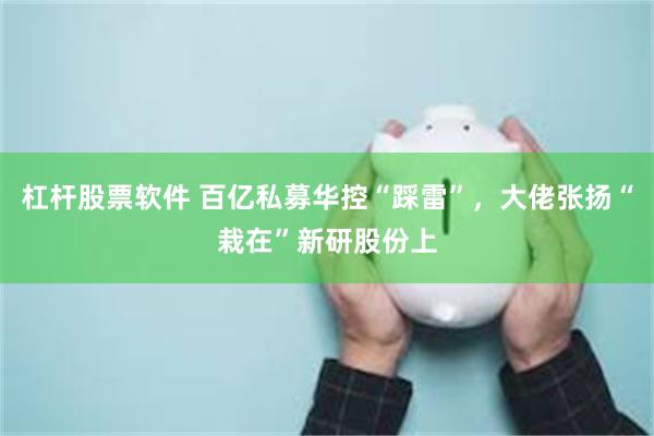 杠杆股票软件 百亿私募华控“踩雷”，大佬张扬“栽在”新研股份上