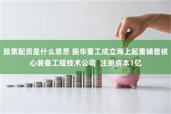 股票配资是什么意思 振华重工成立海上起重铺管核心装备工程技术公司  注册资本1亿